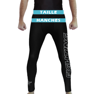 Mesures pantalon de compression homme FIGHTING SPIRIT